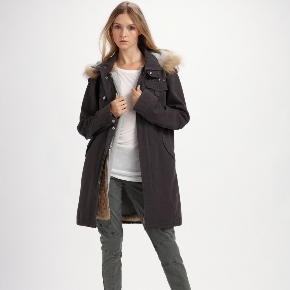 La Rok fall black army style coat (oversize style)